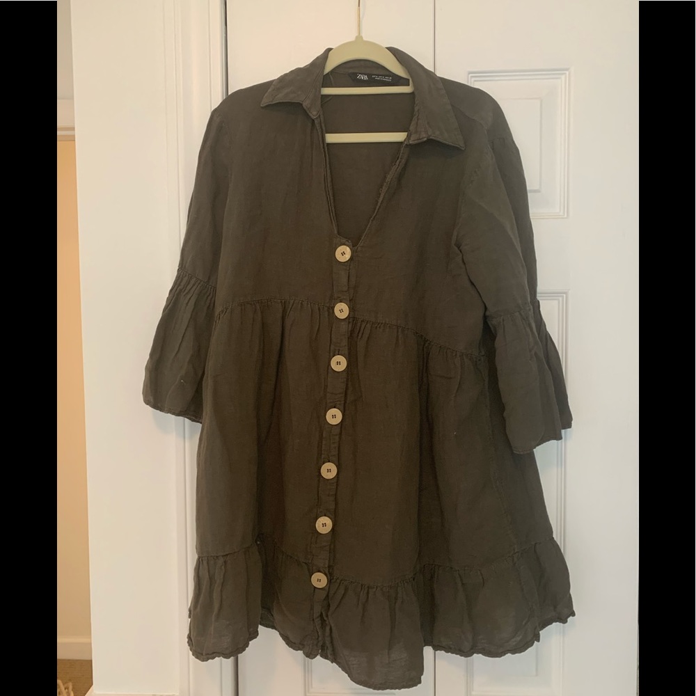 Zara army green dress